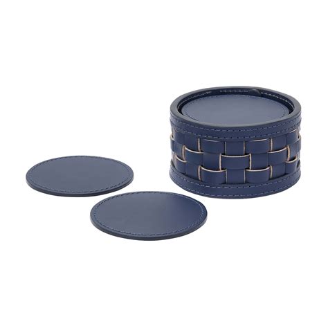 navy blue coasters for drinks